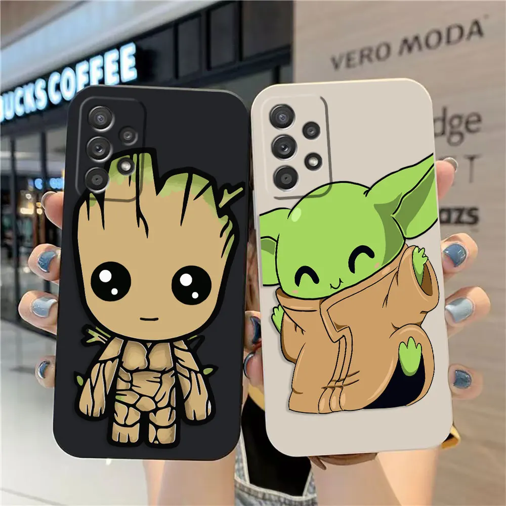 

Marvel Baby Yoda Groot Case For Samsung A91 A73 A72 A71 A53 A52 A51 A42 A33 A32 A23 A22 A12 A22S A02S AO3S 4G 5G Colour Case