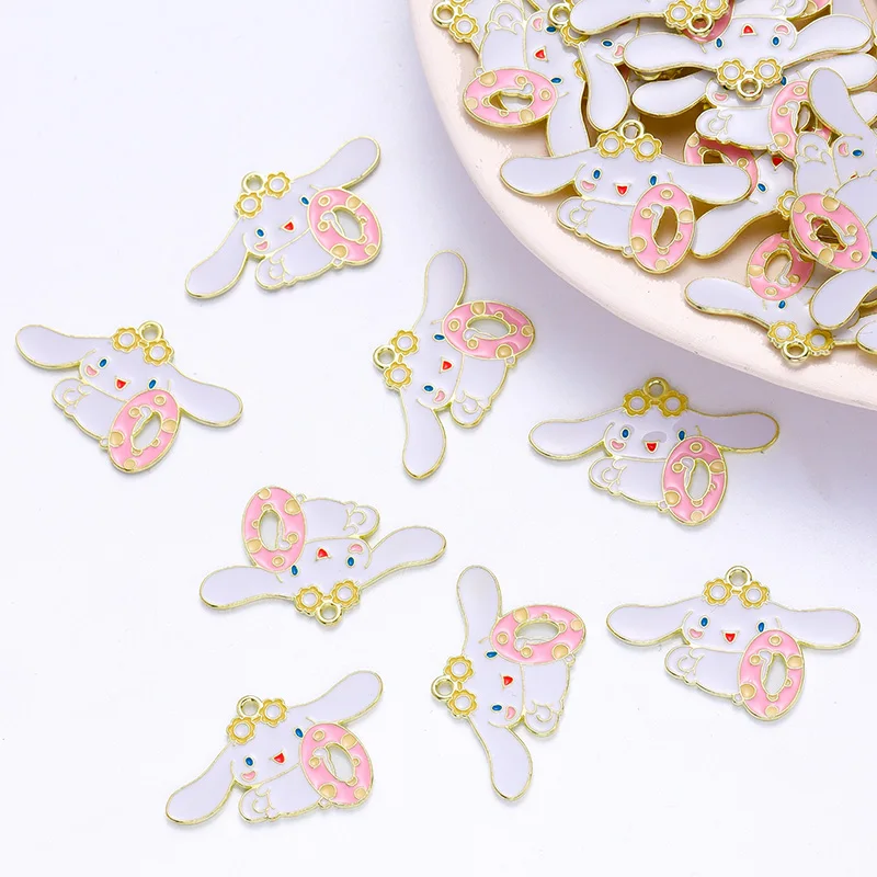 

10Pcs 35*22mm Colourful Cute Enamel Drip Rabbit Pendant Cartoon Animal Charm For Jewelry Making DIY Necklaces Bracelets Earrings