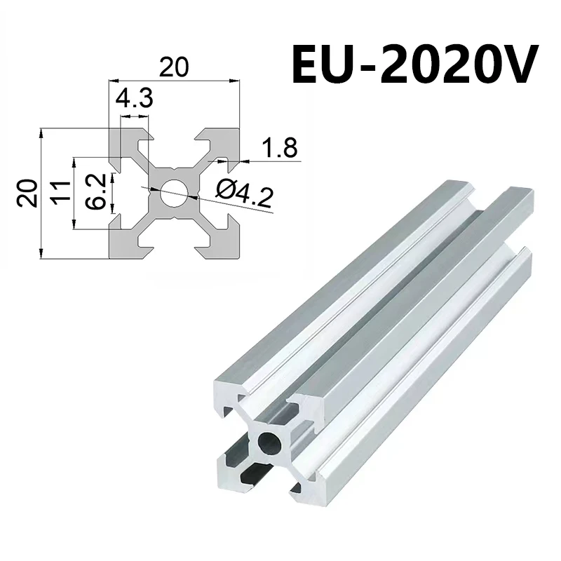 Серебряный анодированный алюминиевый профиль V-слот Magic Dragon для 3D-принтера