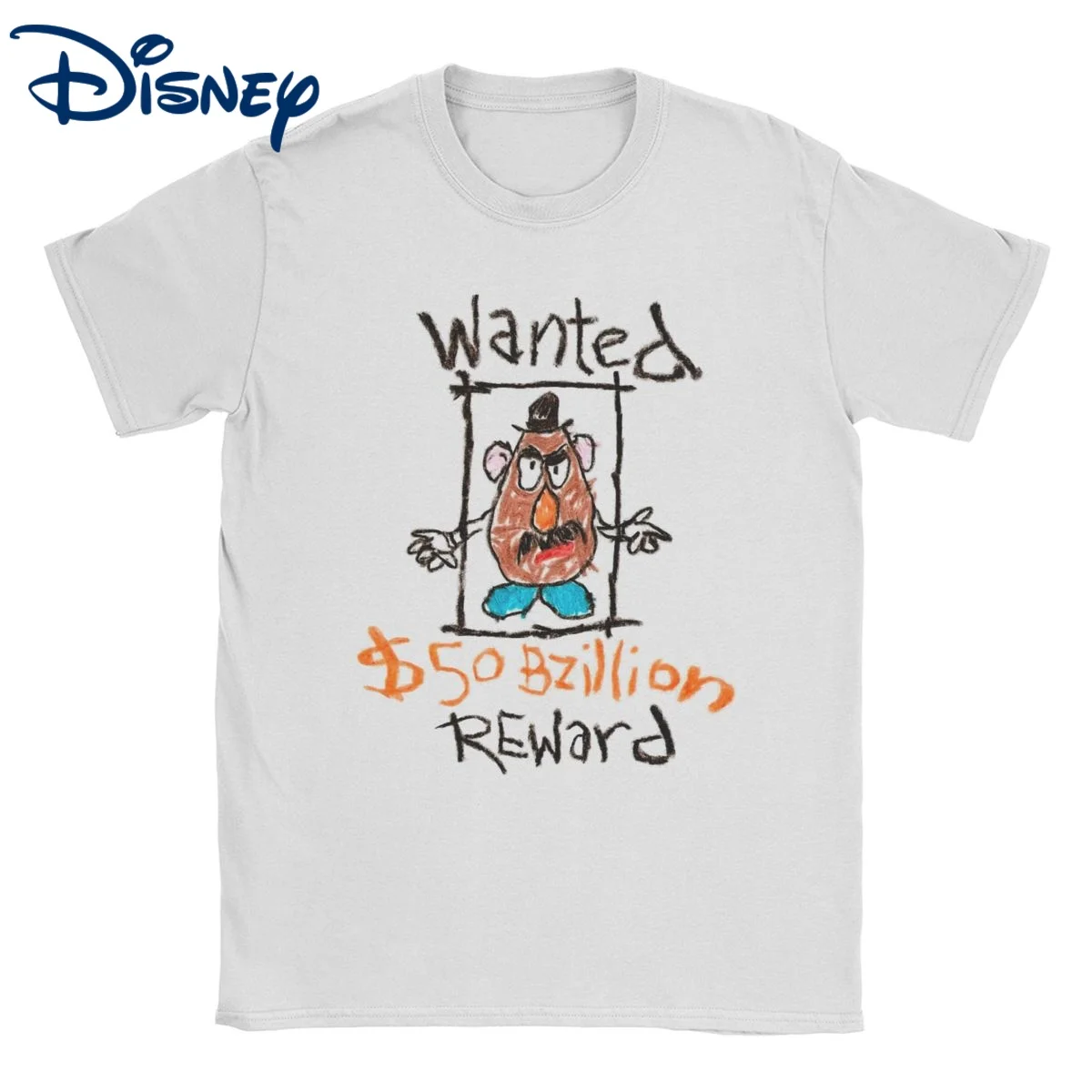 

Wanted Mr Potato Toy Story T Shirts Men Women's 100% Cotton Humorous T-Shirt Disney Tee Shirt Short Sleeve Clothes Plus Size