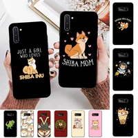 toplbpcs cute cartoon animal shiba inu phone case for samsung note 5 7 8 9 10 20 pro plus lite ultra a21 12 72