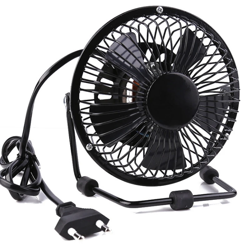 

Portable USB Fan Wrought Iron Mini Fan Small Desktop Fan Suitable For Electric Fans At Home And Office EU Plug