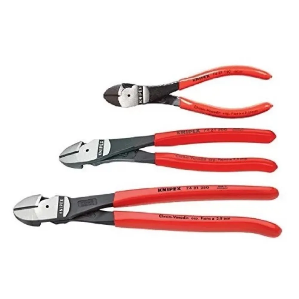 

Knipex 002005US 3-Piece High Leverage Diagonal Cutters Set pliers wire cutter