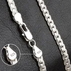 Ожерелье-цепочка из серебра 925 пробы для мужчин и женщин, 18-24 дюйма