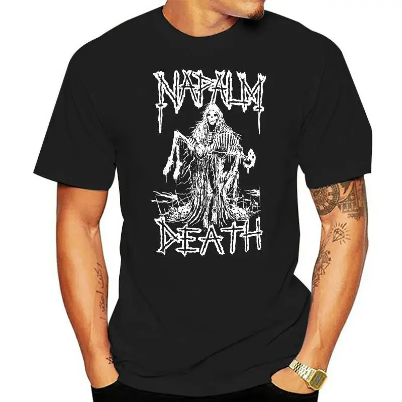 Аутентичная металлическая футболка NAPALM DEATH Band Reaper Skeleton S-2XL НОВАЯ