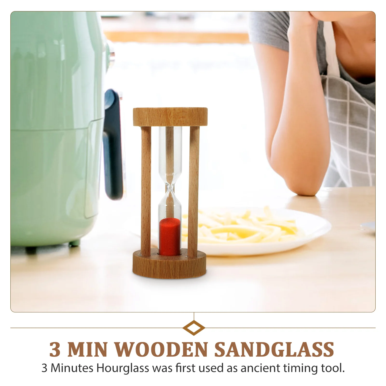 Кухонный таймер магнитные часы песочные два минуты белые цифровые