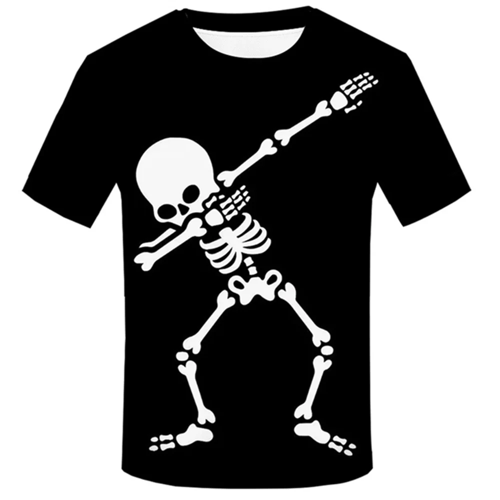

Funny T Shirts For Men 2022 3d Skull Print Short Sleeve Tops Street Hip Hop Men's T Shirt Oversized Tee Shirt Man Clothing