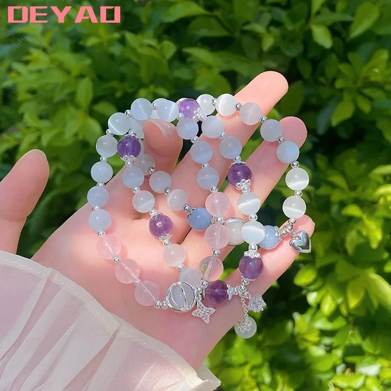 

Высококачественный Браслет с изображением белой кошки, глаз, камня, девушки, сердца, принцессы, ветер, лес, серия, звезда, браслет Awn, памятный подарок на день рождения