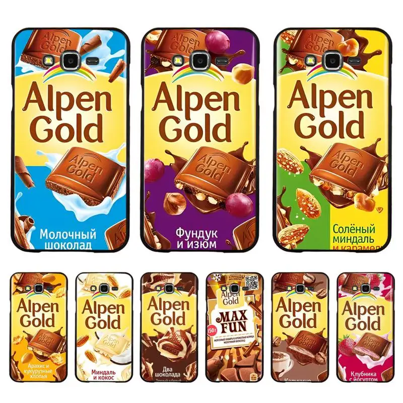 

Alpen Gold Chocolate Phone Case For Samsung J 7 plus 7core J7 neo J6 plus prime J6 J4 J5 Mobile Cover