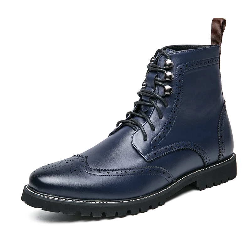 

Мужские ботинки из микрофибры, с высоким берцем