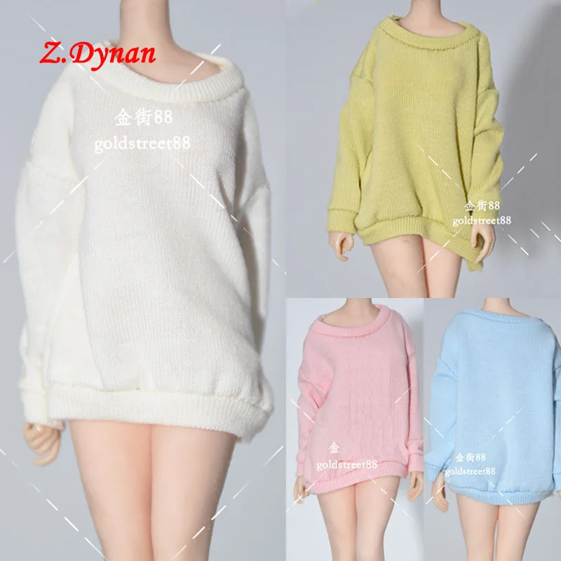 

TBLeague T01 T02 T03 1/12 Female Doll Clothes 4 Colors Long Sleeve Casual Top for 6 Inch Action Figure Body