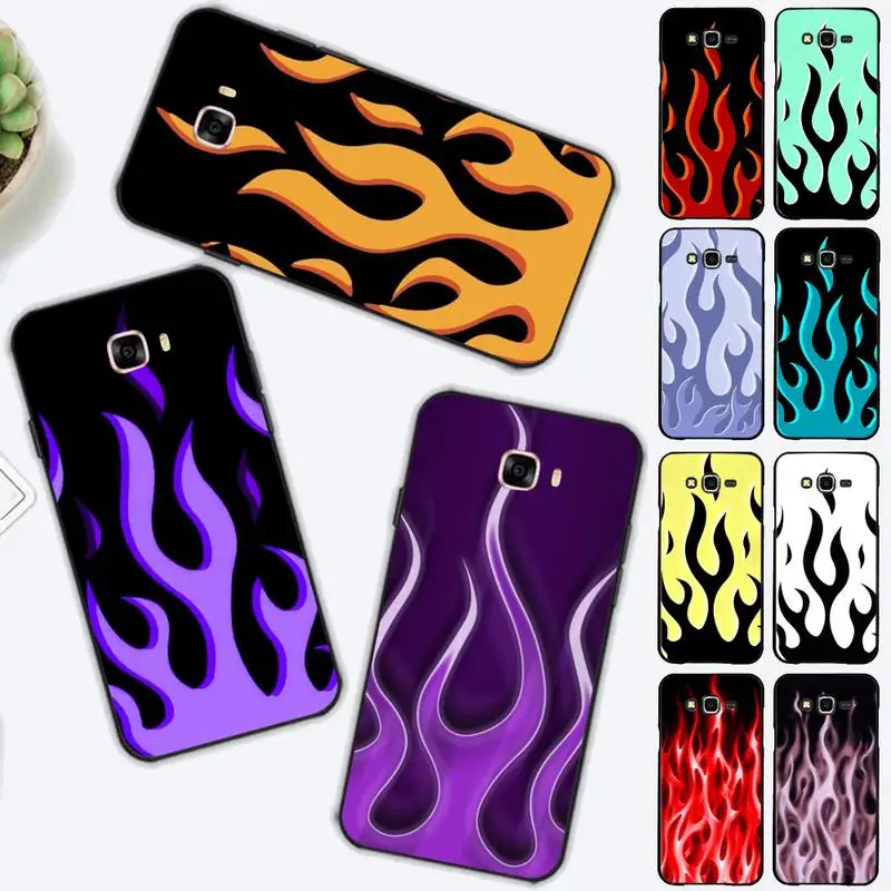 

FHNBLJ Flame Painted Phone Case for Samsung J 2 3 4 5 6 7 8 prime plus 2018 2017 2016 core