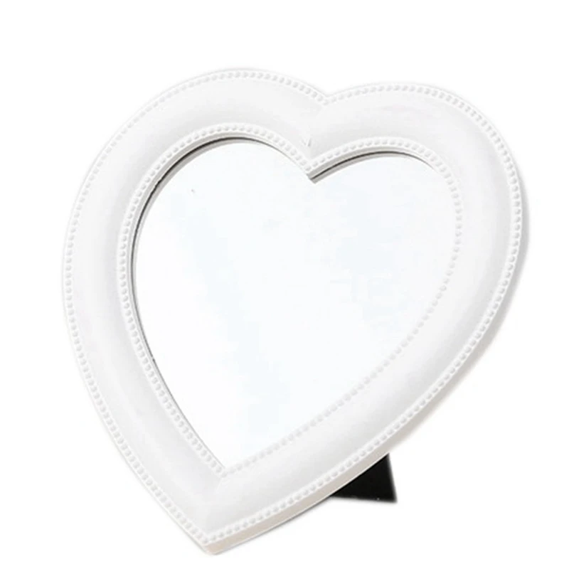 

INS Love Makeup Mirror Desktop Vanity Mirror Wall Mounted Dual-Use Makeup Mirror Heart-Shaped Mirror
