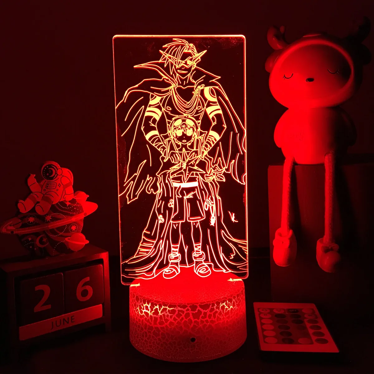 

3D Anime Lamp Gurren Lagann Led Night Light Kamina Figure for Bedroom Decor Colorful Nightlight Mange Gift Acrylic Neon 3d Lamp