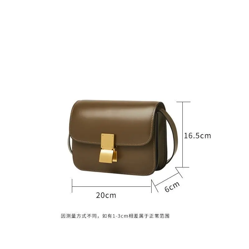 2024 новая женская модная минималистичная сумка из натуральной кожи с пряжкой