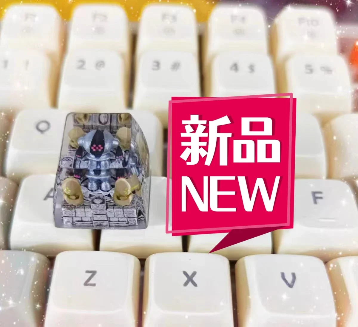 Механическая клавиатура PTCG Pokemon 1U/1 25U прозрачная стереоскопическая из смолы Regice