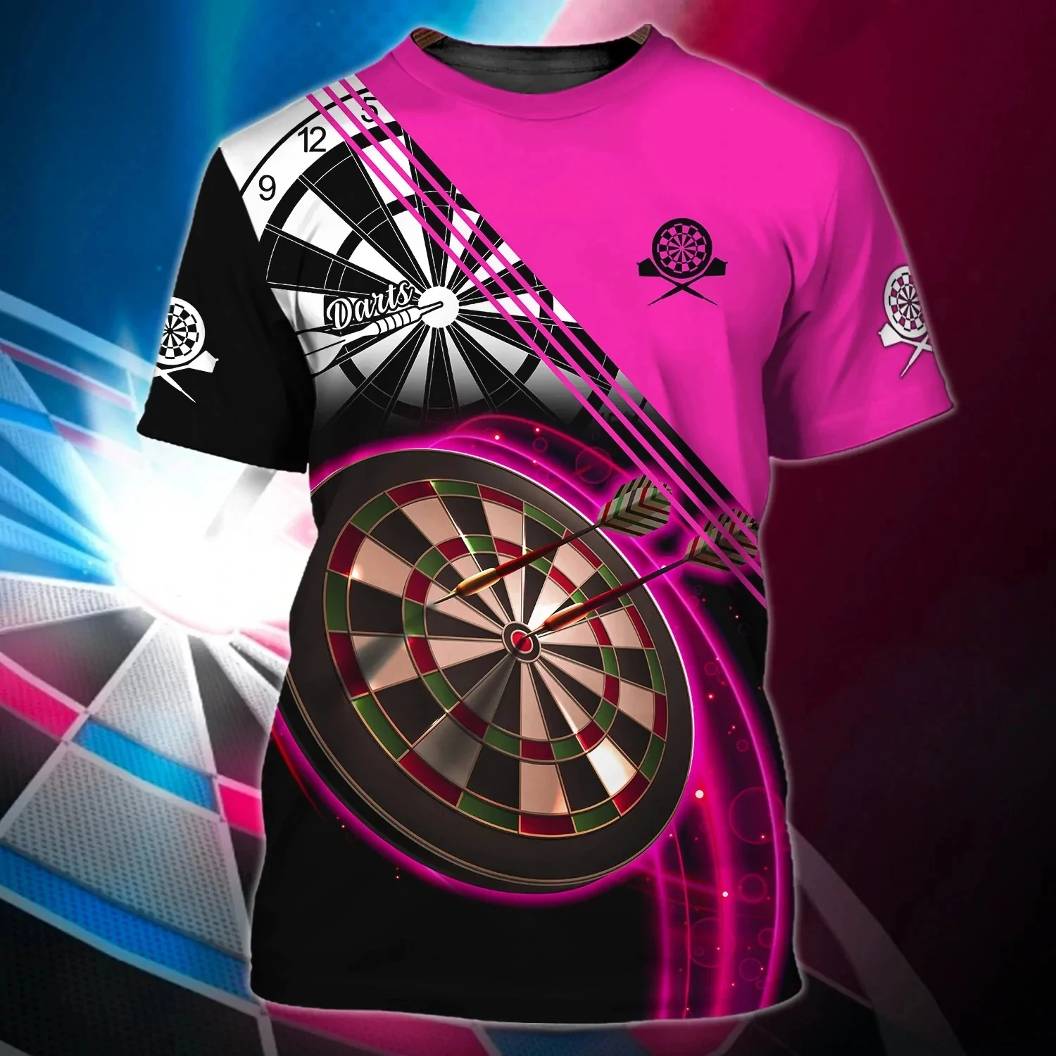 T-shirts Darts 3D Print T-Shirt kids clothing Round Neck T Shirt Fashion Casual Kawaii Boys Girls Street Harajuku Tees Tops - купить по