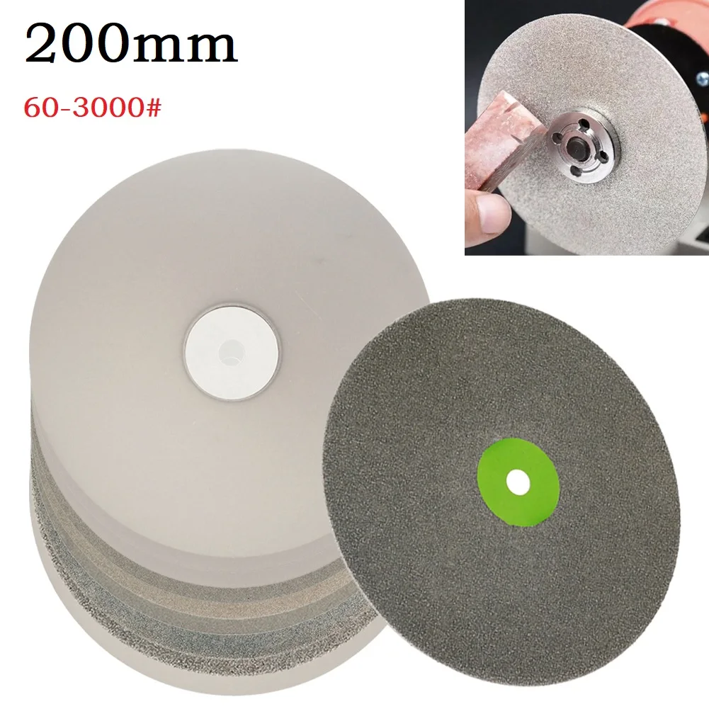 

200mm Diamond Coated Lapping Disc Flat Lap Wheel Abrasive Grinding Disc For Lapidary Jewelry Glass Polishing Tools Accessories