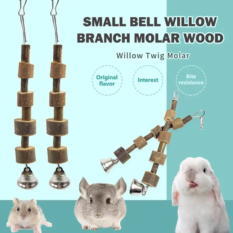 

1 шт., деревянные игрушки-кролики с колокольчиком