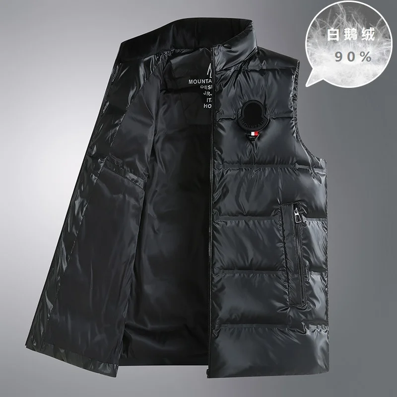 

Большая мода Супер Новое поступление Зима стильный мужской Молодежный воротник-стойка белый гусиный пух теплый жилет Женское пальто 3XL4XL5XL6XL 7XL