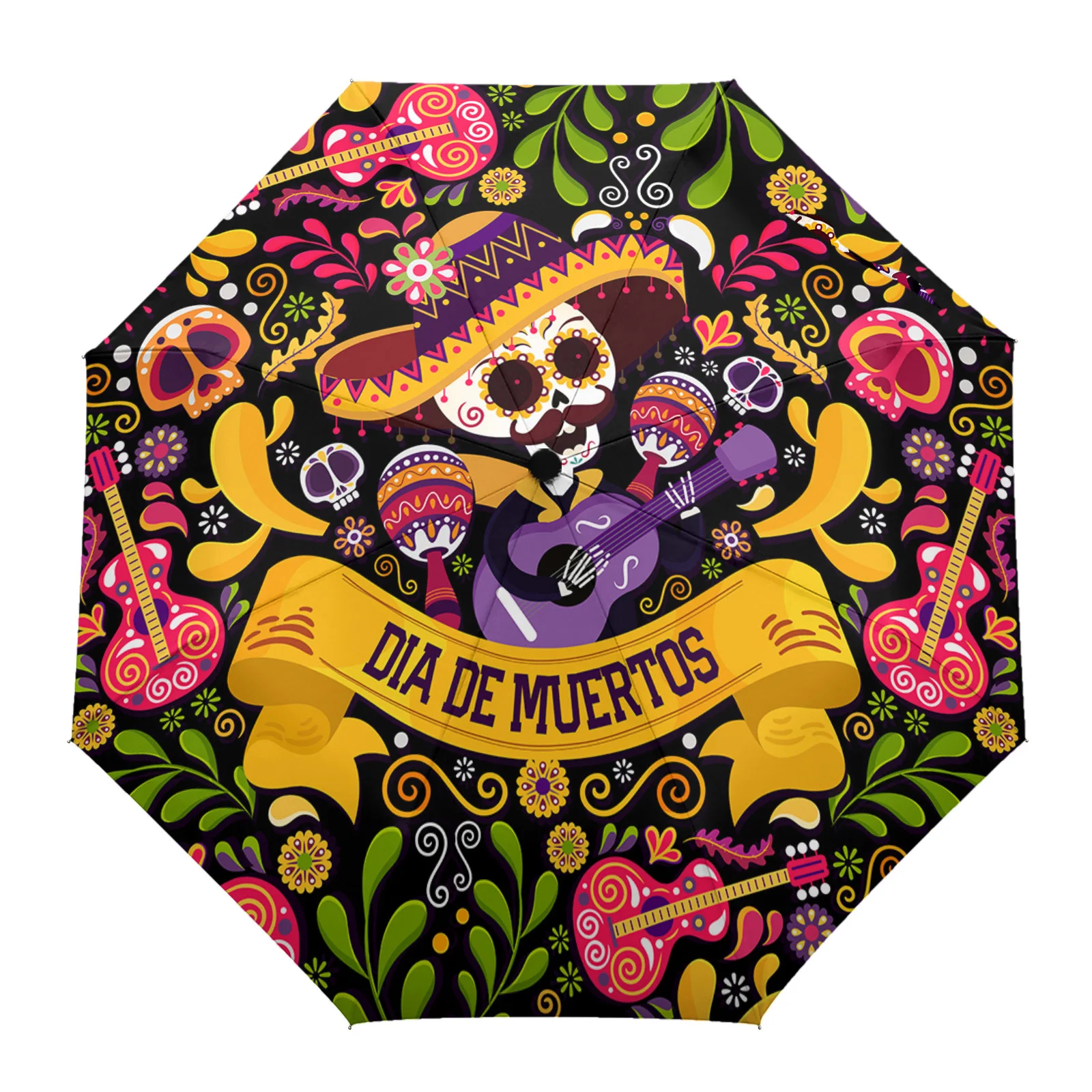 

Автоматический зонт с геометрическим рисунком цветов, черепа, кактуса, складной зонт для путешествий, портативный зонтик, ветрозащитные зонтики