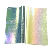 cracking texture grain design holographic laser embossed pu faux leather fabric sheet for making shoebagearringcraft30135cm