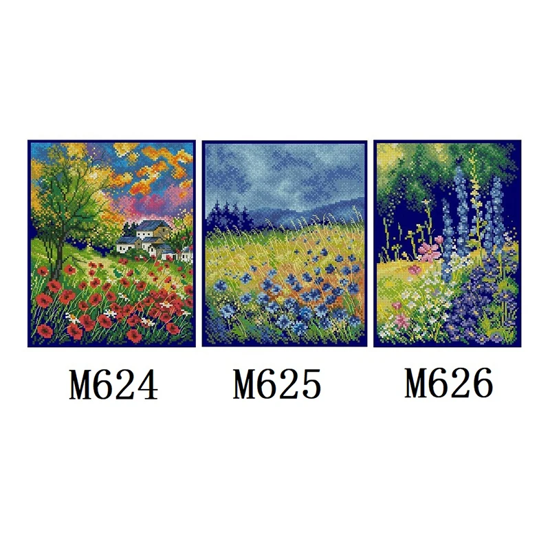 

M624-26 крестовина холст набор для рукоделия вышивка нитью радость воскресенье определено комплект ткани ремесла Toile Dmc Стиль Счетный