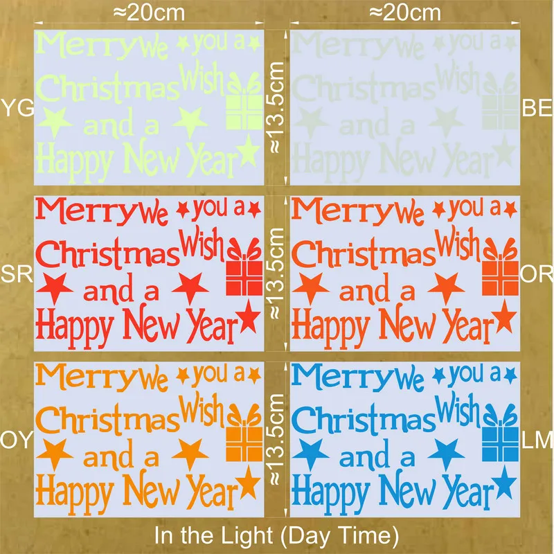 Мы желаем вам счастливого Рождества и нового года светящиеся наклейки для