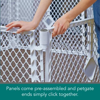 North States MyPet Petyard Passage Yard for Pets, Gray Plastic playpen dog 6