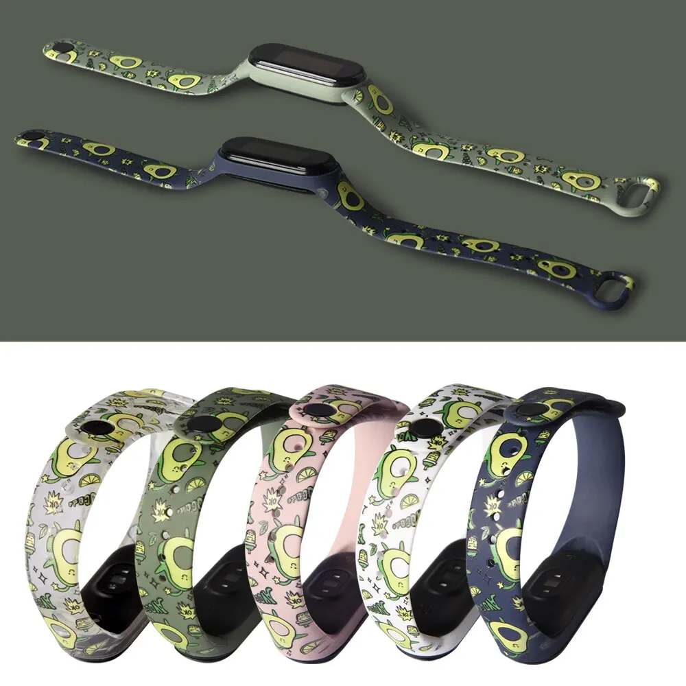 

Replaceable Strap Cartoon Bracelet Strap For Xiaomi Mi Band 6 5 4 3 Silicone TPU Soft Wristband For Amazfit Band 5 MiBand 6 5 4
