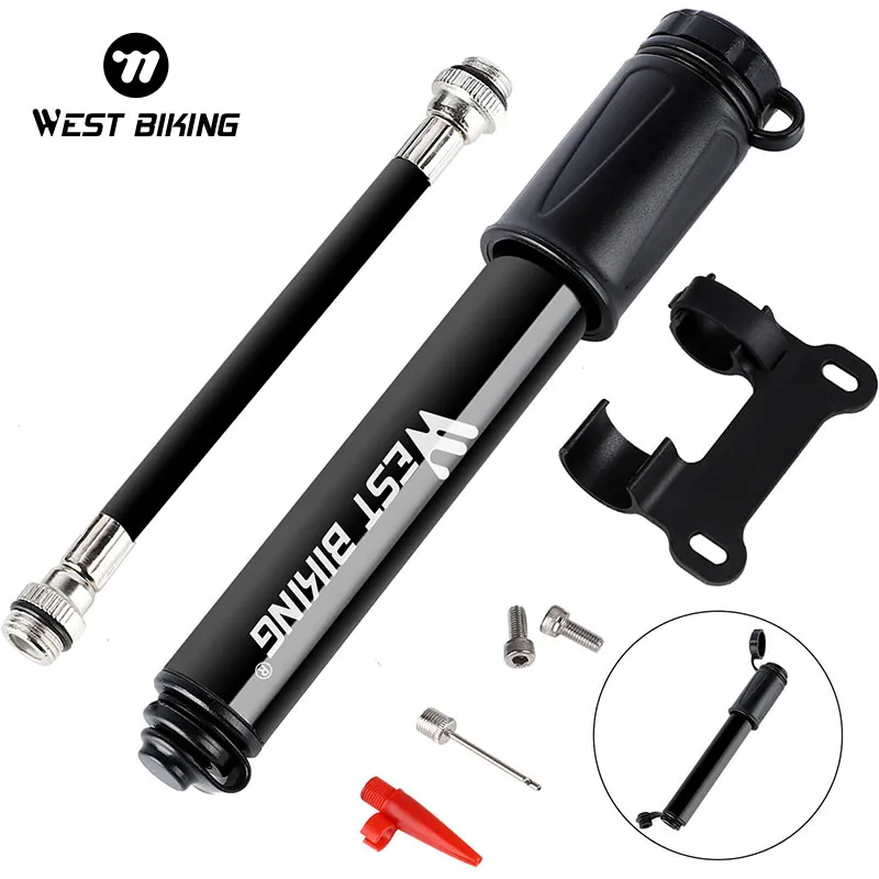Велосипедный насос WEST BIKING портативный мини-насос с клапаном шрадера и Presta 100psi