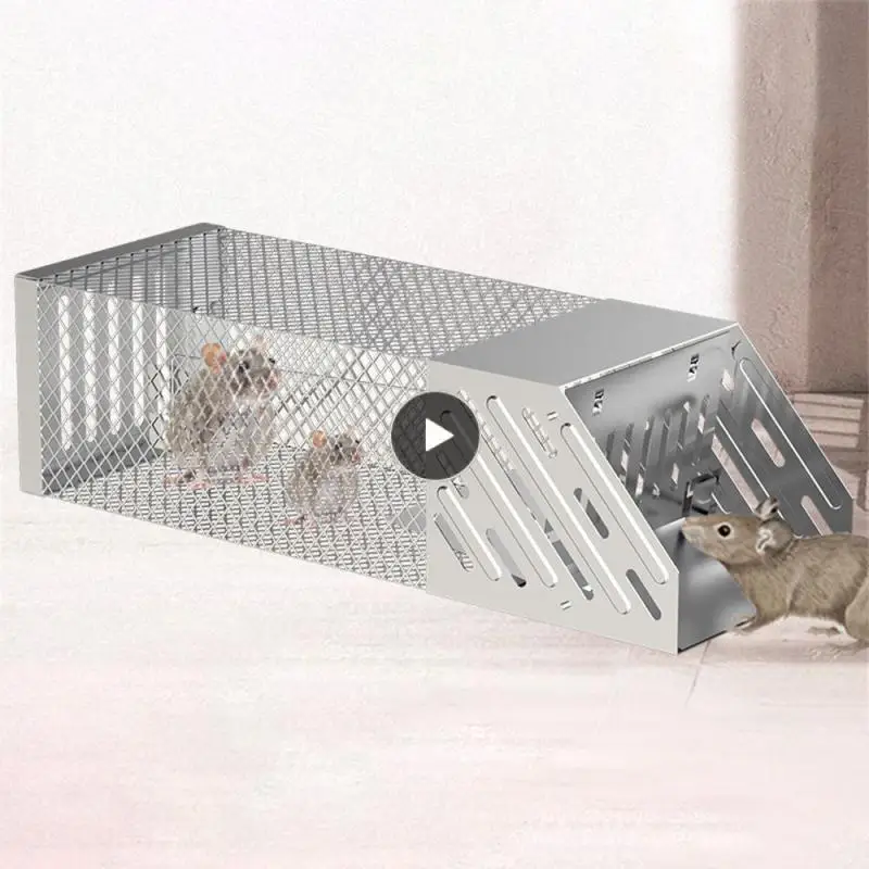 

Self-locking Mouse Trap Rats Cage Non-toxic Pest Repeller Live Mouse Trap Metal Mice Rodent Rats Catcher Household Gadget