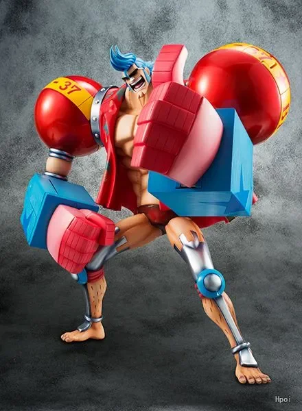 Фото В наличии: Оригинальная статуэтка Megahouse Portrait.Of.Pirates SA-MAXIMUM Armored Franky, коллекционная фигурка, украшение, подарок для мальчика. №3