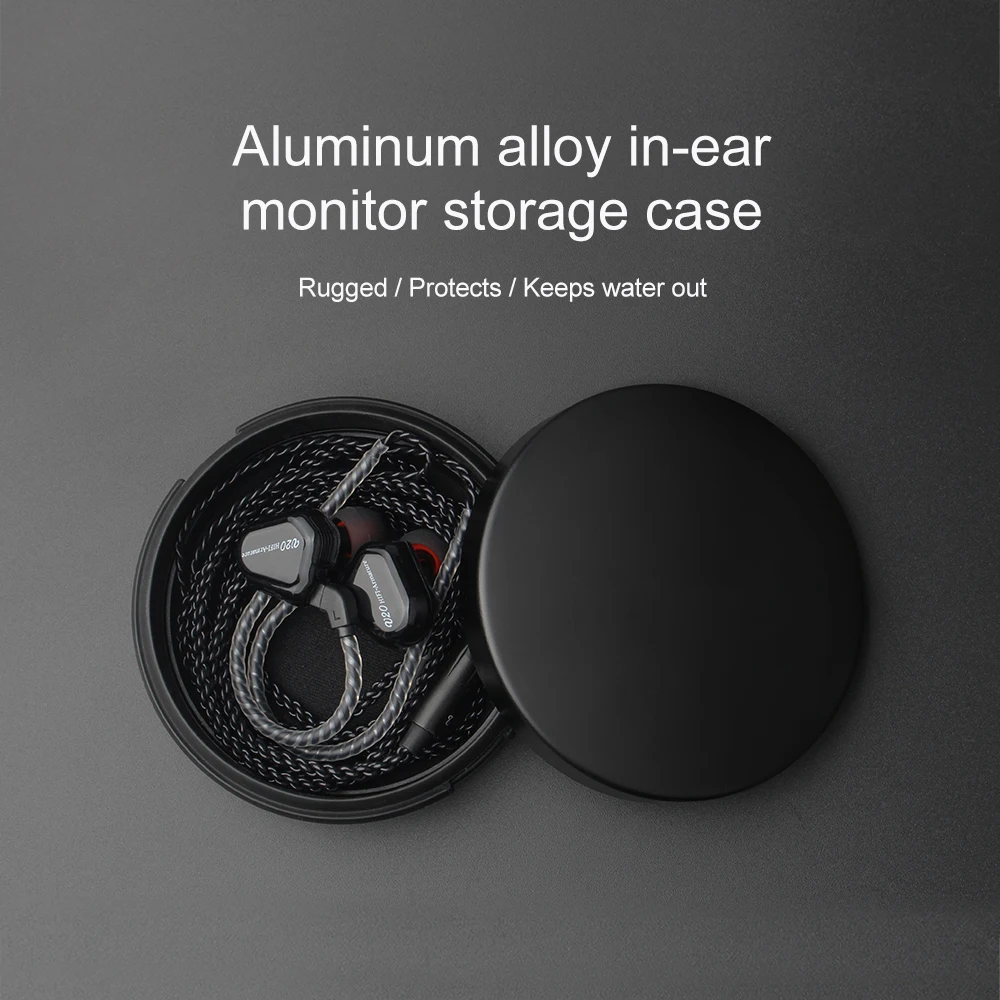 

TRN Aluminum Alloy Shockproof Earphone Storage Box New Oval Earphone Storage Box Portable Dustproof Earphone Storage Box