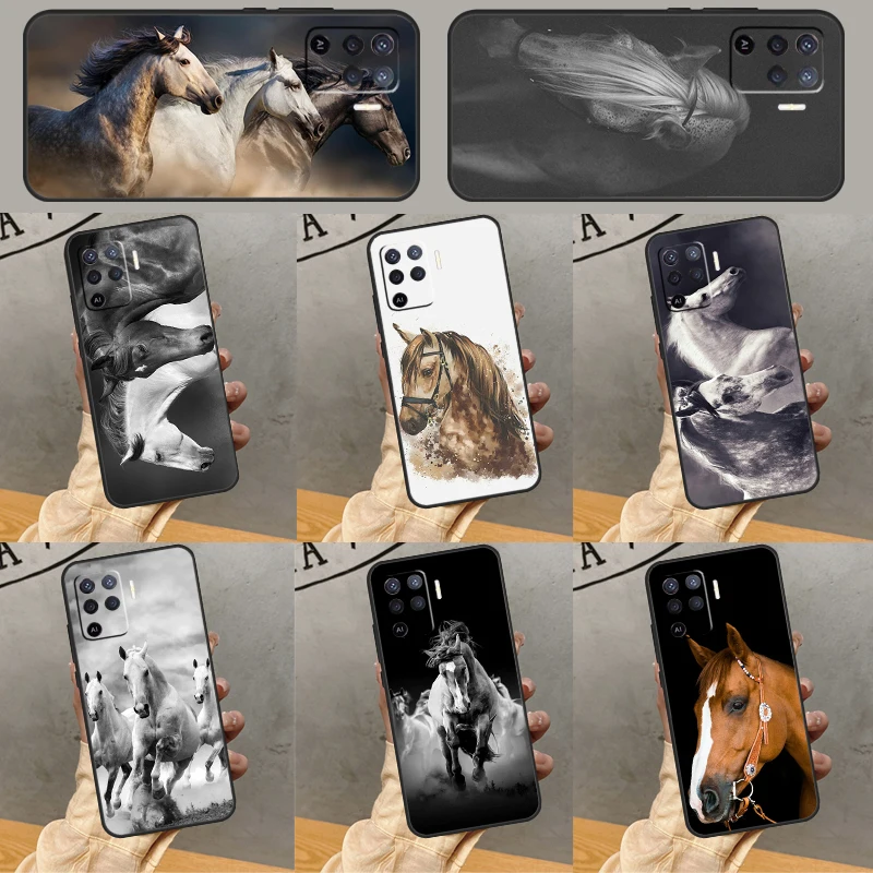 Лошадиный штор для OPPO A74 A94 A54S A96 A76 A16 A77 A17 A15 A78 A57S A5 A9 A31 A53 A52 A72 A91 A53S