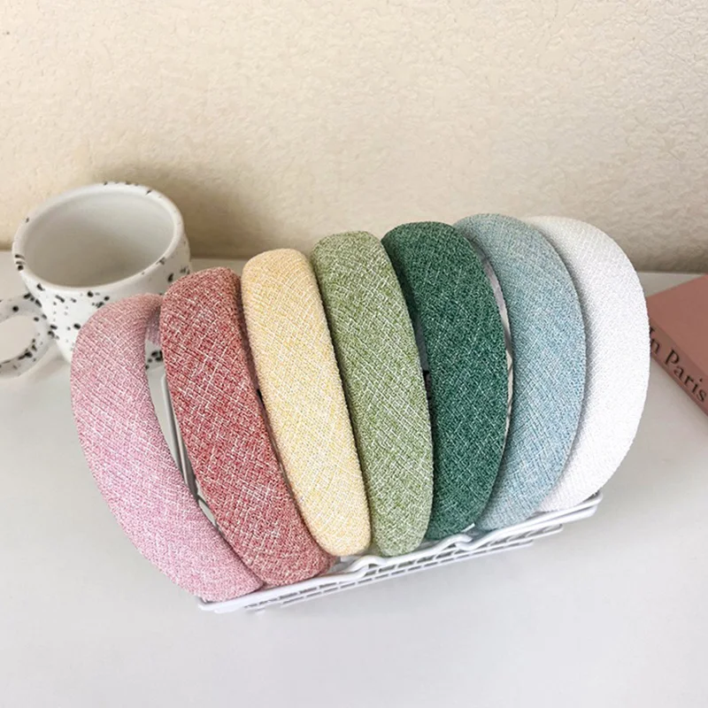 

Fashion Rhombus Padded Hairbands Braided Headband Lattice Sponge Non-slip Hair Hoop Hair Bands Bezel Women Girls Headdress