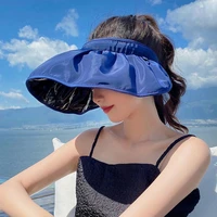 lady hat beautiful sun visor lightweight empty top wide brim summer cap for travel women sun hat sun hat