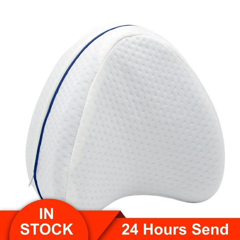 

Pregnancy Body Memory Foam Pillow Orthopedic Knee Leg Wedge Foot Cushion for Side Sleeper Sciatica Relief or Pillowcase