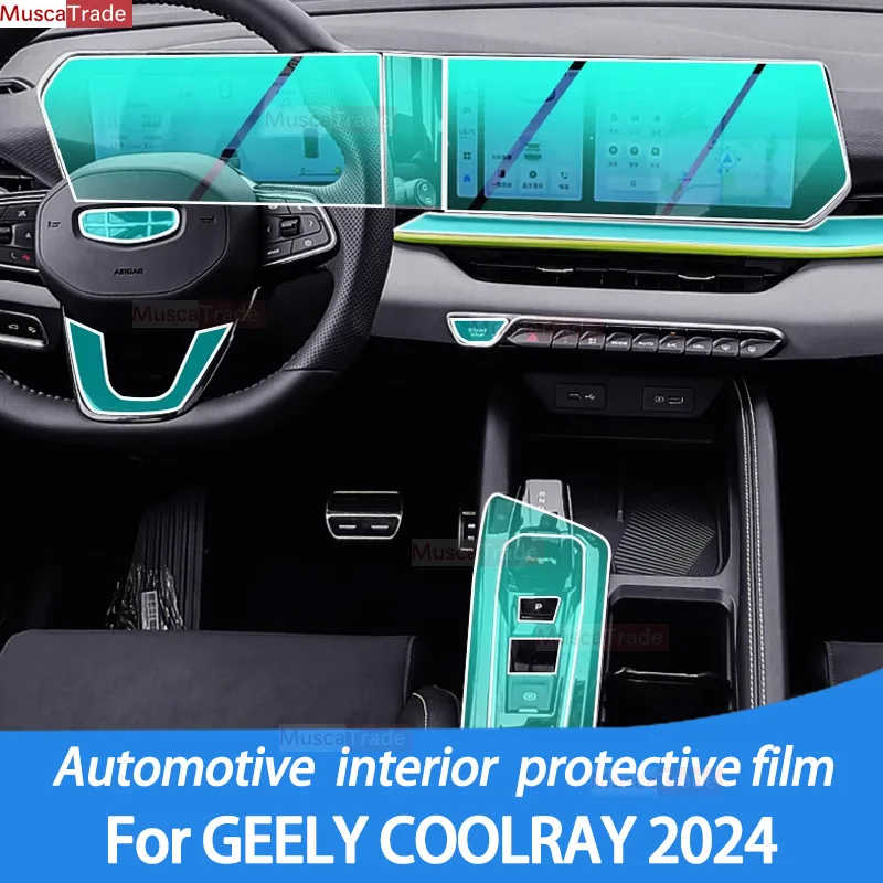 

Для GEELY NEW COOLRAY 2024 Защитная пленка для панели коробки передач навигации автомобильного интерьера против царапин аксессуары наклейка