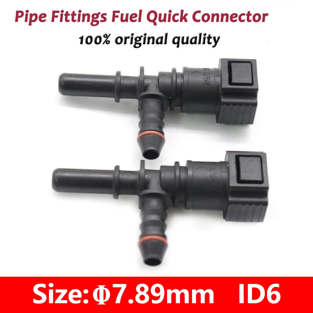 

2pcs New 7.89mm ID6 Car Fuel Line Hose Pipe Coupler Quick Release Connector Fuel Pressure Regulator Common Rail Accessories