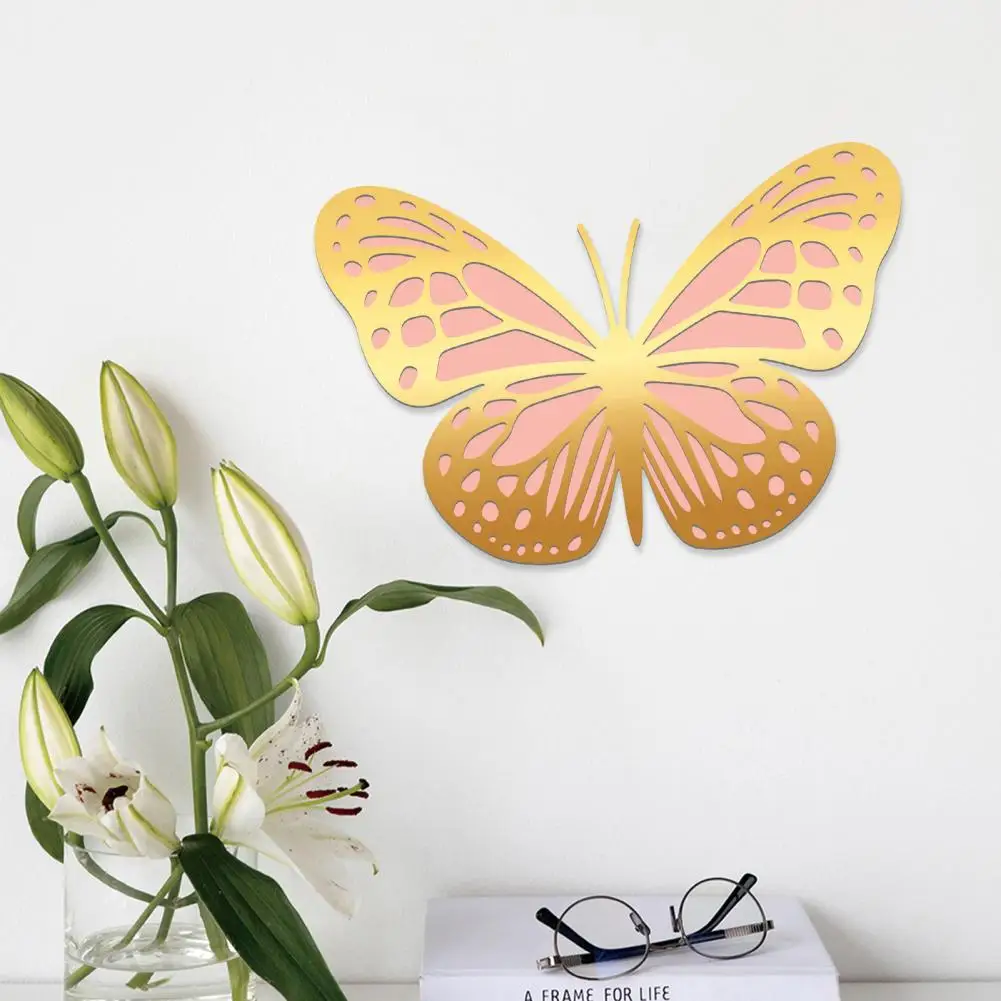 

Gold Butterfly Ornaments High-quality Butterfly Ornaments Elegant Gold 3d Butterfly Decorations Lightweight Stickers for Baby