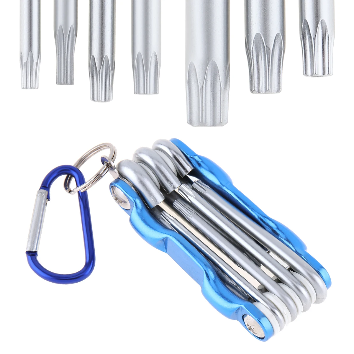 

Allen Wrenches 7pcs/set Multifunctional Combination Chrome Vanadium Steel Folding Hex Wrench with Plum Head for Maintenance