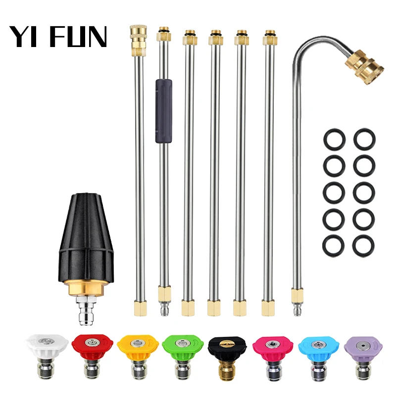 Car Wash Accessories 38cm Extension Rod and Nozzle For High 