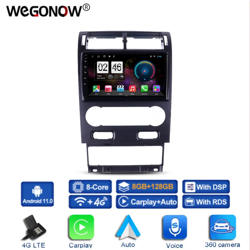 HD 1280*720 8G + 128G 8Core DSP Android 11 0 автомобильный DVD-плеер GPS карта WIFI Bluetooth 5 RDS радио для Ford