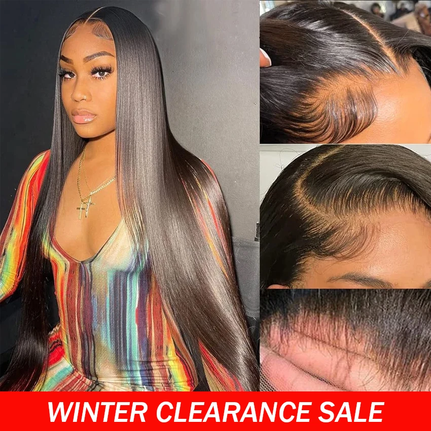 

Парик из натуральных бразильских человеческих волос, 30 дюймов, 4x4, 13x4