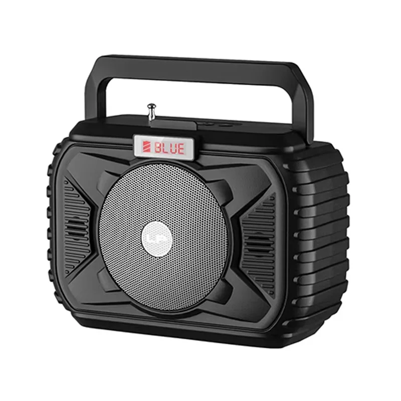 Portable Mini BT Wireless Speaker With Digital Screen+3 Inch 8W Speakers+External Antenna+Handle+Phone Holder+Solar Panel