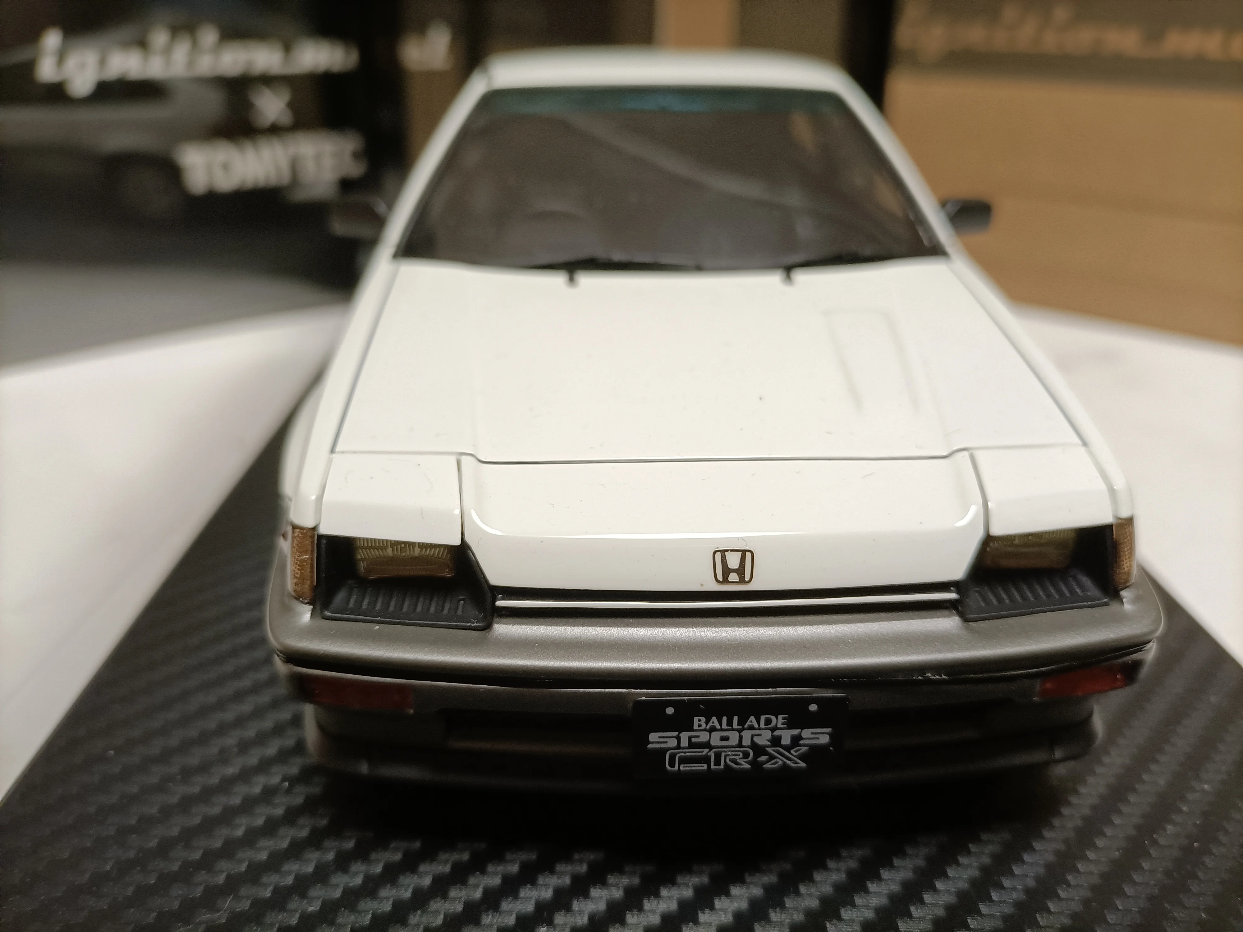 Фото IG 1:18 Sports CR-X Si DOHC Белый JDM Моделирование Ограниченная серия Смола Металл Статическая Модель Автомобиля Игрушка в Подарок №4