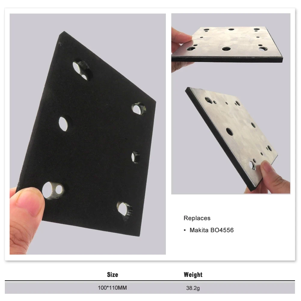

Nice Portable Pratical Durable High Quality Sander Pad Backing Plate 1 * 100*110mm Aluminum Plate + PU Foam Square