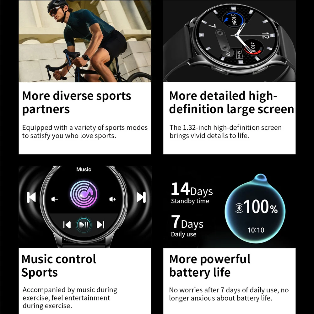 Умные часы с экраном 696 дюйма HD для мужчин и женщин умные термометром тела