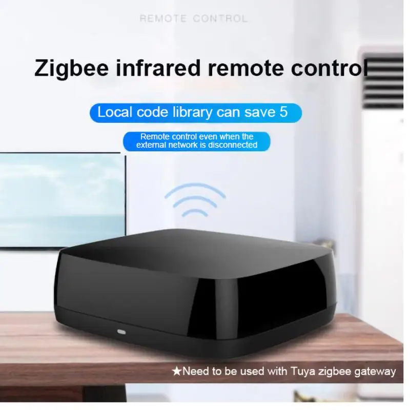 

Умный ИК-пульт дистанционного управления Zemismart Tuya Zigbee, универсальный инфракрасный пульт дистанционного управления для воздушного ТВ-вентилятора, водонагревателя, Alexa Google Home Voice